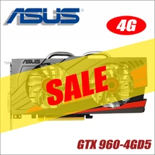 Carte graphique originale ASUS GTX960-DC2OC-4GD5 GTX 960 4GB 128Bit GDDR5 cartes graphiques pour nVIDIA VGA Geforce Hdmi Dvi gam GTX960 4g(China)