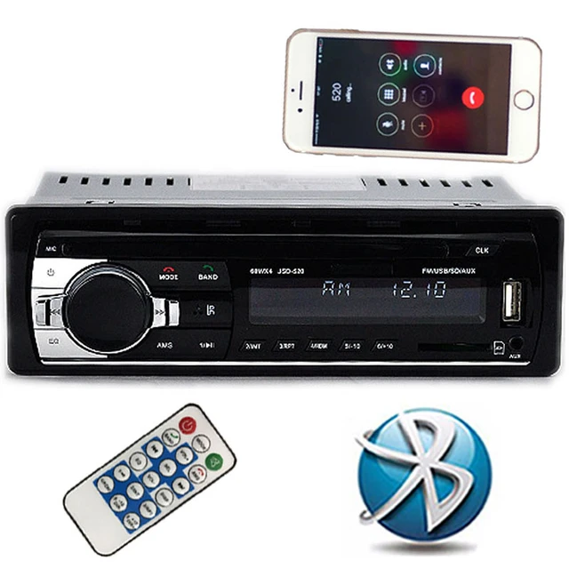 Jsd-520 12v 1 Din Stereo Bluetooth Fm Radio Mp3 Audio Player Usb/sd Port  One Din Car Radio In-dash Auto Electronics Subwoofer - Car Radios -  AliExpress