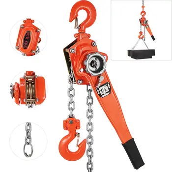 

10ft Ratcheting Lever Block Chain Hoist Come Along Puller Pulley 3m 1.5T PRO