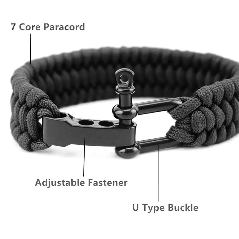 23 см регулируемый браслет плетеный зонтик веревка для пеших прогулок аварийный