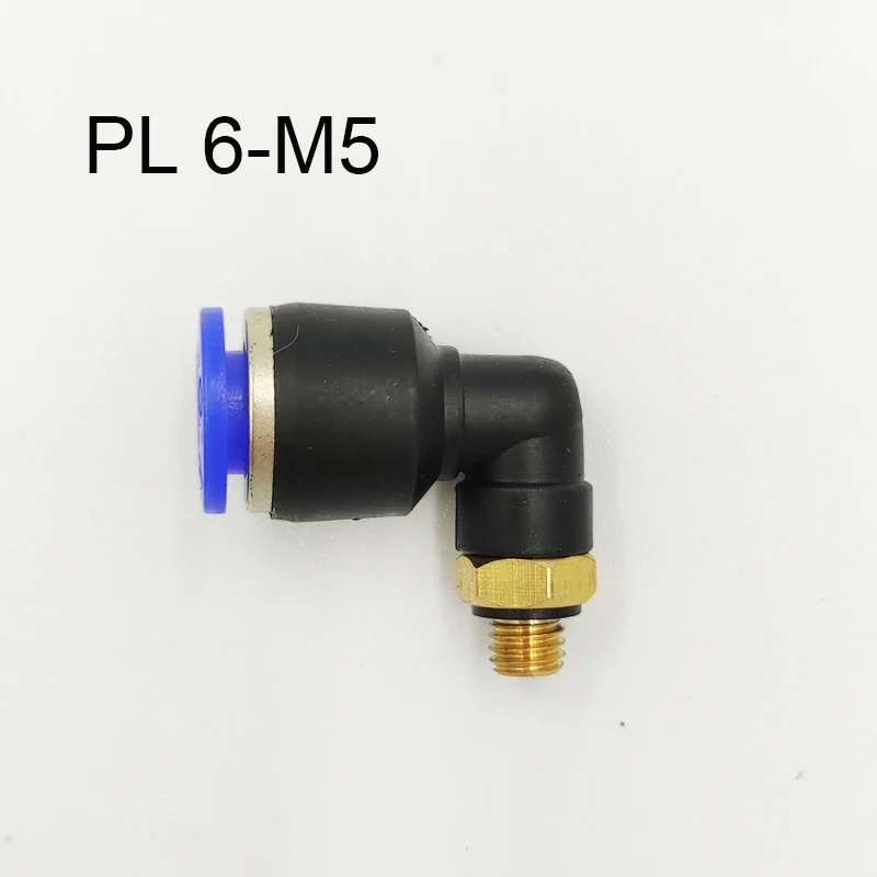 PL Elbow 100pcs Lot 6-M5 6mm Air Connector Pneumatic Fitting Quick Fittings Male Thread Push In | Обустройство дома