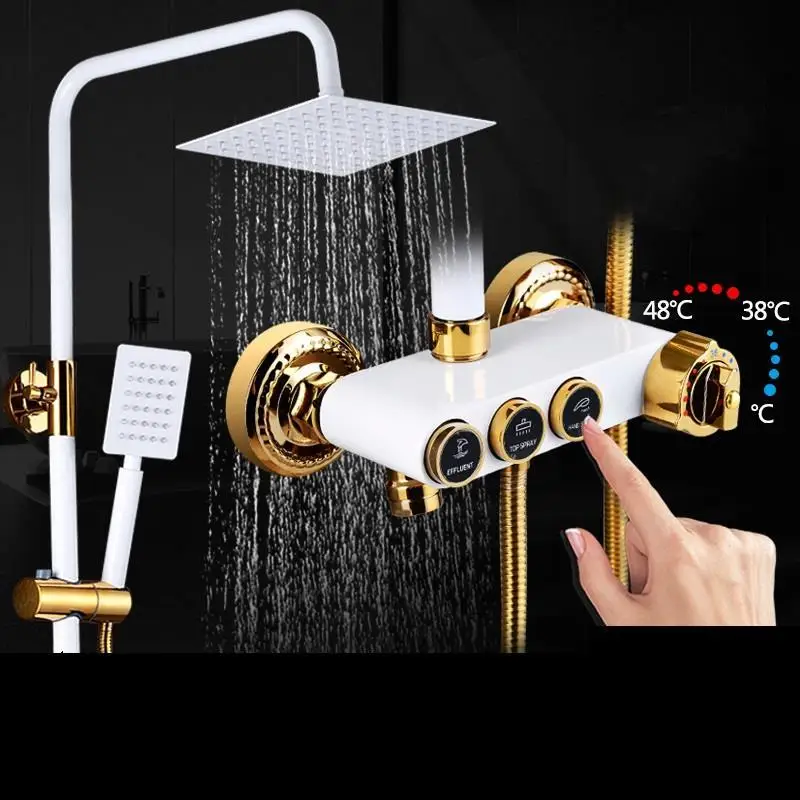 Regadera Prysznic Doccia Conjunto De Dusch система Черный Painel Ducha Douche Do Banheiro Chuveiro Eletrico Душевая система для ванной комнаты