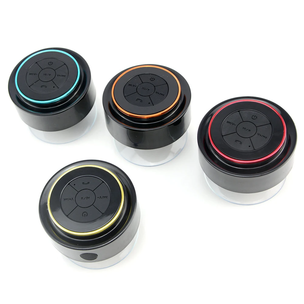 ABS водонепроницаемый Bluetooth динамик присоска FM Радио Стерео Кнопка сенсорный портативный без потерь usb зарядка мини пылезащитный беспроводной