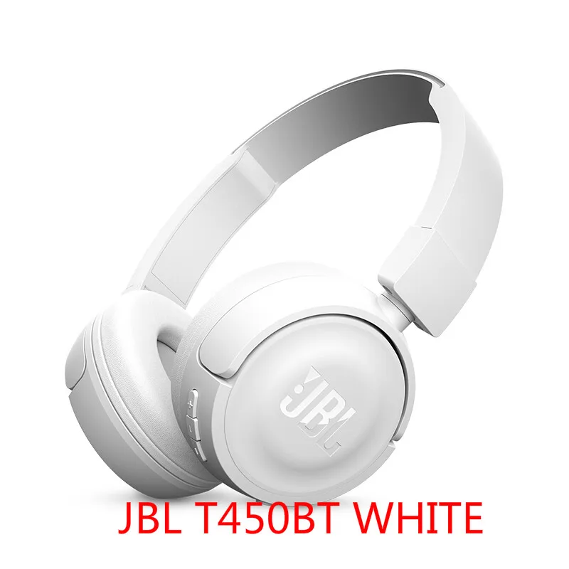 JBL T450BT Wireless Bluetooth Headphones Flat foldable on Ear Headset with Mic Noise Canceling Earphone Call Music Controls