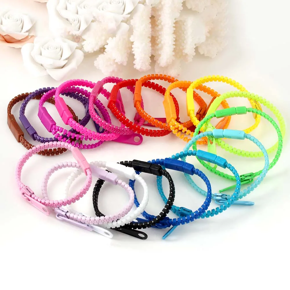 

5Pcs New Fashion Bracelet Colorful Zipper Bracelet Bangles Bracelets Creative Simple Wristband For Women Children Jewelry Gift