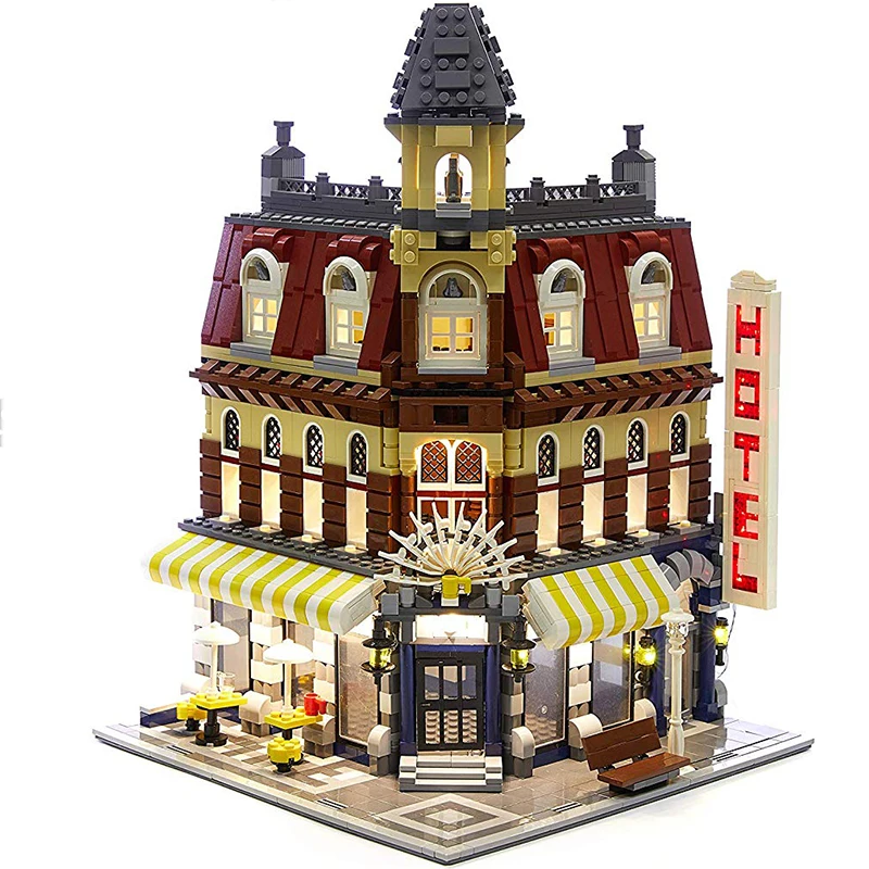

In Stock 15002 legoinglys Cafe Corner 2133Pcs Creator Street View Model Building Blocks Compatible 10182 Children Education Toy