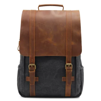 

Brown color top quality canvas men backpack Outdoor travel backpack Camping Large Capacity backpack for male 200823-03