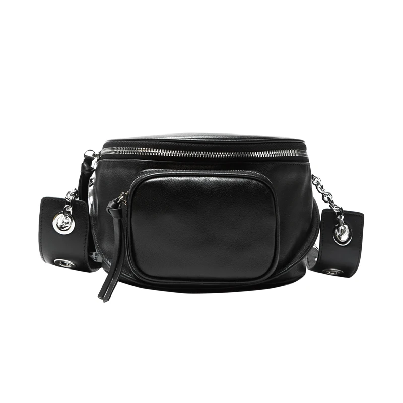 

Chest Bags Women Genuine Leather Shoulder Bag Cowhide Crossbody Bag Fashion Hobos Travel Casual High Quality Zipper Soft