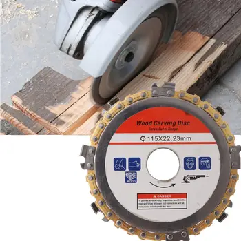 

115mm 22mm Diameter 9 Tooth Chainsaw Disc for Angle Grinders Circular Saw Blade Woodworking Cutting Wood Slotted Cutting Piece