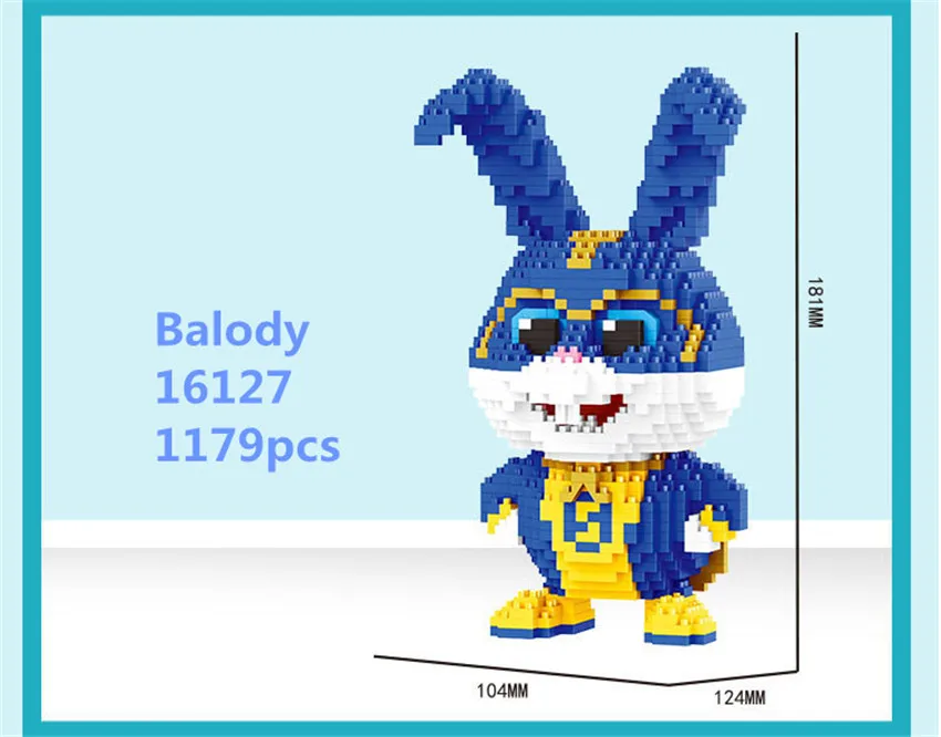 Balody Pet Dog Маргаритка петух белый снежок кролик и Супермен 3d модель строительные