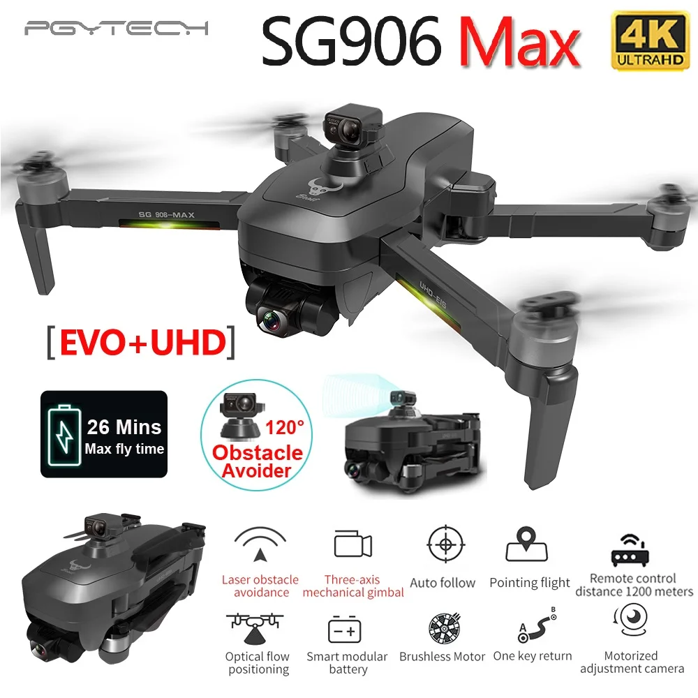 PG SG906 PRO 2 PRO2 MAX GPS беспилотные летательные аппараты с 4K HD Камера 3-осевому