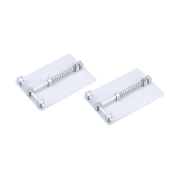 

uxcell PCB Circuit Board Holder, Universal Holder for Adjustable Mobile Phone Repair and Soldering, Stainless Steel Plate 2pcs