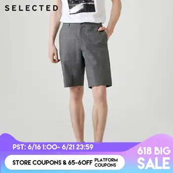 

SELECTED Men's Straight Fit Stretch Casual Plaid Shorts S|4192SH524