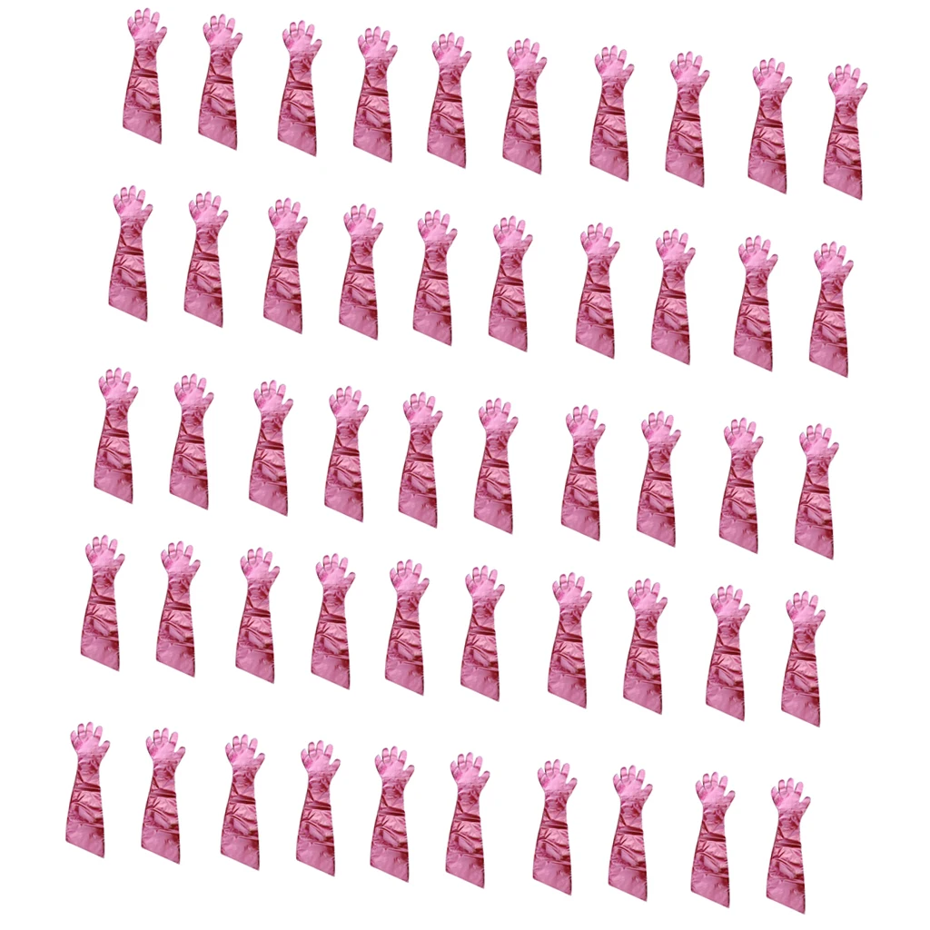 50 pieces Long Arm Length Disposable Pond/Aquarium Veterinary Gloves
