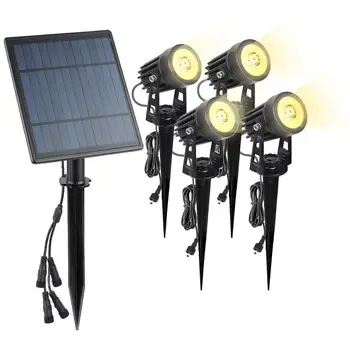 

4 in 1 Solar Powered Spotlight Outdoor Landscape Patio Garden Lawn Solar Lamp Adjustable Hone Garden Path Solar Patio Light