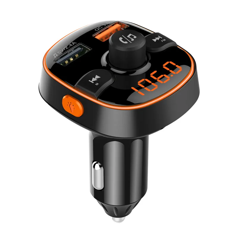 JaJaBor fm-передатчик беспроводной громкой связи Bluetooth автомобильный комплект Bluetooth 5,0 Автомобильный MP3-плеер QC3.0 Поддержка TF карта U воспроизведение диска