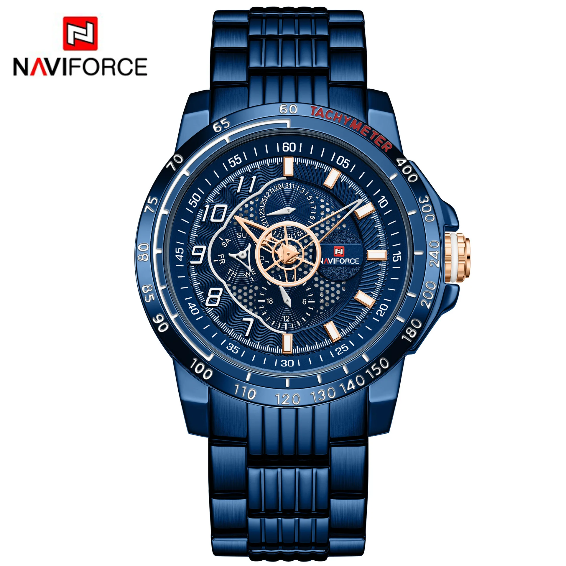 

Xiang Naviforce9180 Waterproof Quartz Steel Belt Watch Six-pin Watch Calendar MEN'S Watch