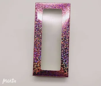 

2020 Wholesale100pcs Packing box for 25mm eyelash blank package Multicolor paper box Eyelashes flash rectangle packing box
