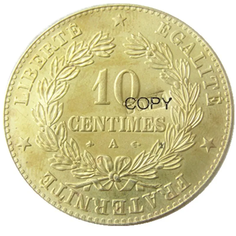 1875A 1877A Франция 10 центимов копия монет