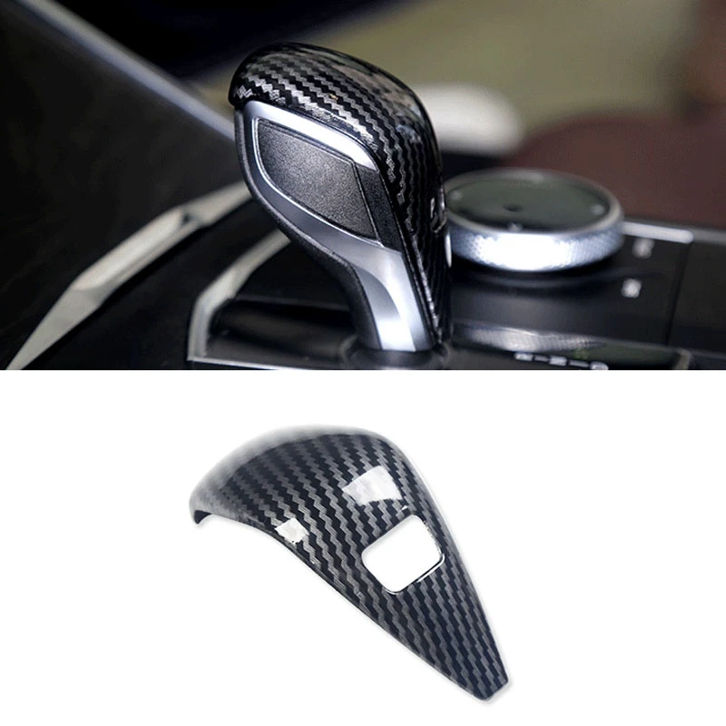 Pcmos ABS карбоновая рама рулевого колеса зубчатая рукоятка рычага переключения передач Накладка для BMW 3 серии G20 наклейки на интерьер - Название цвета: 1pcs