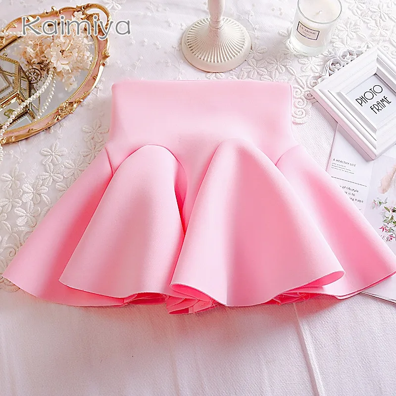 and winter sweet and versatile show thin high waist Ruffle Skirt puffy skirt space cotton skirt skirt skirt skirt - Цвет: see chart