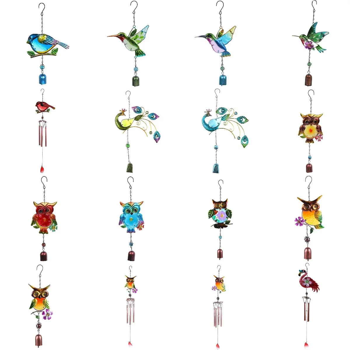 New Window Balcony Hummingbird Decor Wind Chimes Yard Home Wall Hanging Bird Bells Ornament For Home Window Door Decorarions
