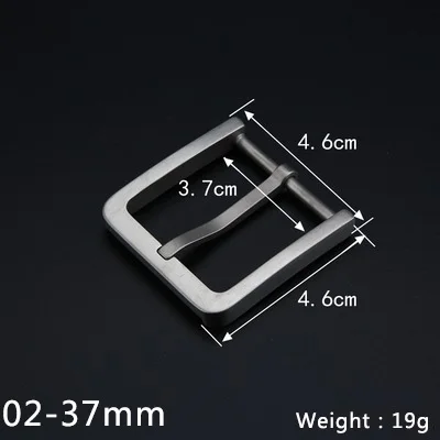 02-37mm Meetee 1pc High-grade Pure Titanium Alloy Belt Buckle Anti-allergy Pin Buckle Belt Head Clip DIY Jeans Leathercrafts Accessories - Цвет: 02-37mm