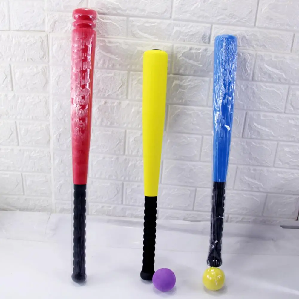Baseball Bat Bright Color Softball Stick EVA Practical Fine Softball Bat with Ball