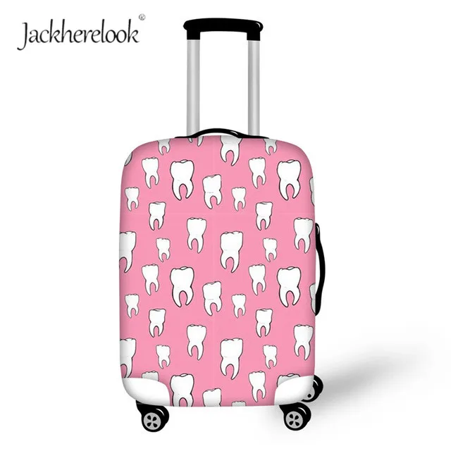 Jackherelook мультфильм стоматологическое оборудование Buggage Пылезащитная водонепроницаемая крышка рыцарь зуб багаж чехол Сумки применяются к "18-30" дюймов - Color: CJ0387