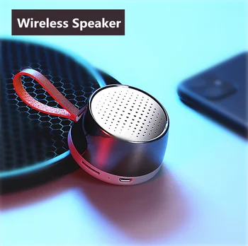

Metal Shell Mini Speaker Portable Wireless Speakers Bluetooth Column Case Bass Outdoor Home Party Loudspeaker HD Sound