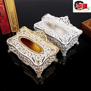 

New European Style Back Draw Box Retro Living Room Paper Towel Seat Hotel Napkin Box Creative Tissue Box tissue holder