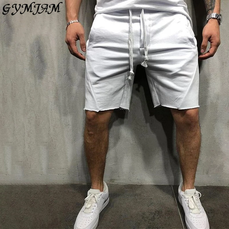 Уличная одежда, повседневные мужские однотонные шорты, летние мужские шорты для бега, Брендовые спортивные штаны, мужские шорты для фитнеса