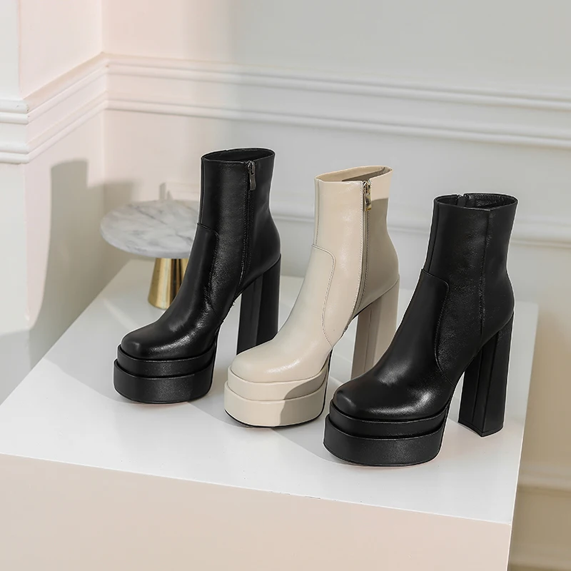 square block heel boots