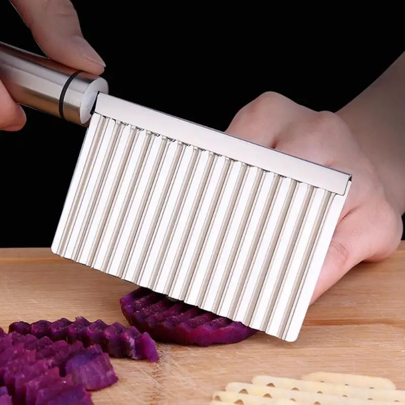 Прочный для волнистой нарезки картофеля ножи eco-friendly нож для снимания кожуры из нержавеющей стали устройство резки овощей и фруктов аксессуары для гаджетов для кухни
