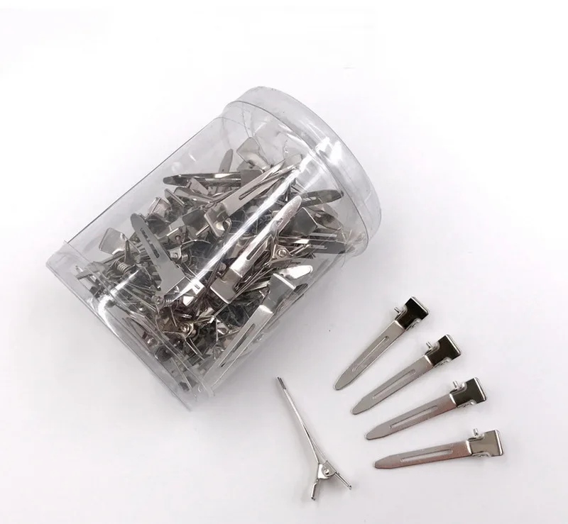 100 шт. маленькие металлические зажимы для волос из нержавеющей стали|Бельевые