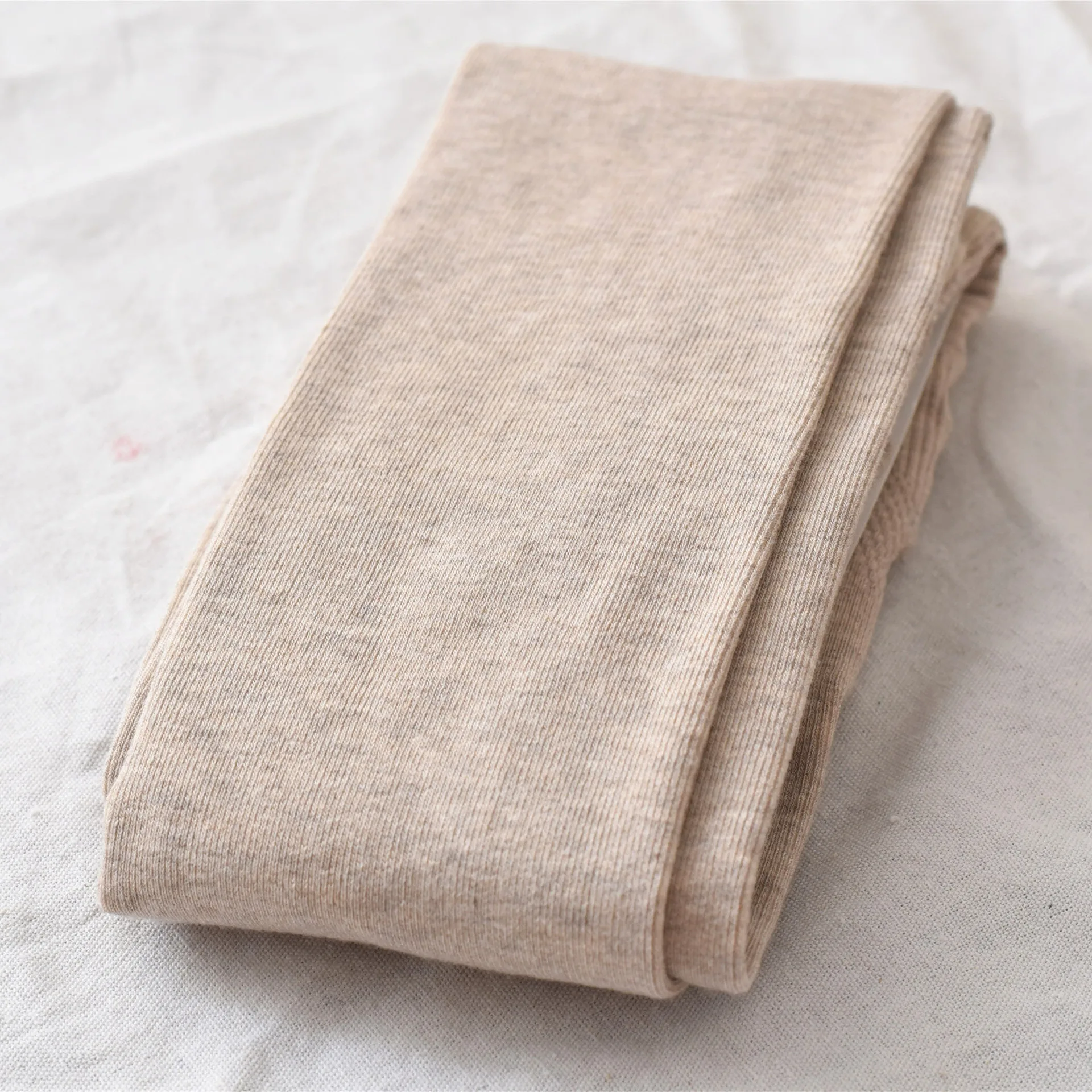 oatmeal beige 800D Зимние флисовые теплые хлопковые колготки полосатые цветные плотные колготки высокие эластичные женские эластичные колготки - Цвет: oatmeal beige