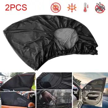 

2PCS Auto Sun Shade Front Side Window Visor Shade Mesh Cover Shield Car Window Sunshade UV Protection