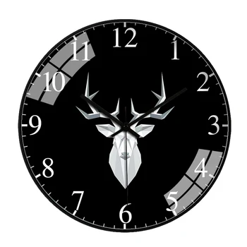 

Nordic Deer Wall Clock Art Geometric Creative Silent Modern Design Simple Quartz Wall Clock Office Relojes Home Decor DA60WC