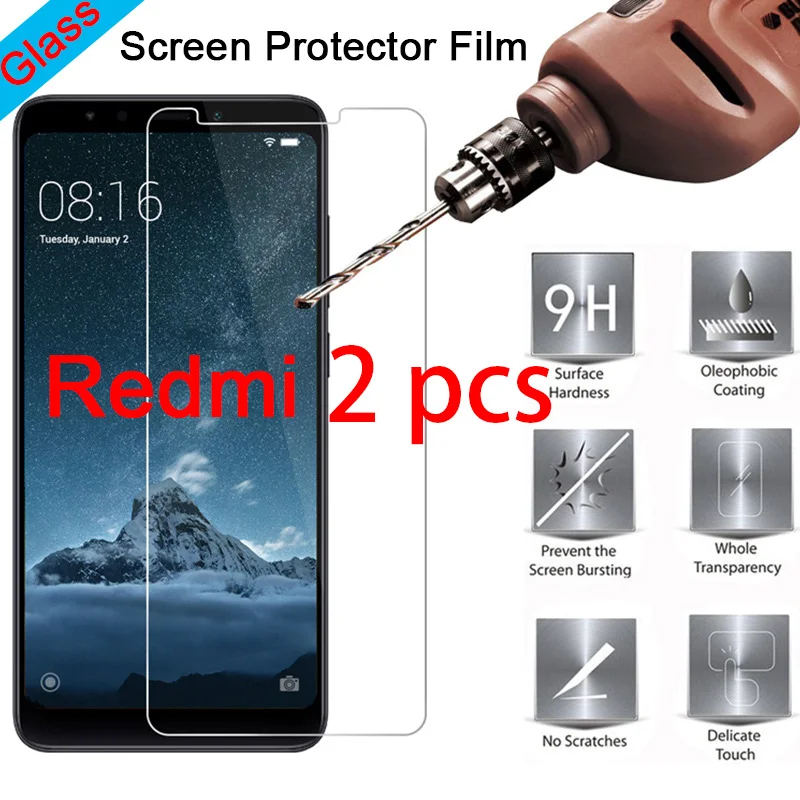 

2 pcs! Phone Screen Protector for Redmi 7 6 4 3 Pro 9H HD Protective Glass Hard Tempered Glass on Xiaomi Redmi 3X 3S S2 2