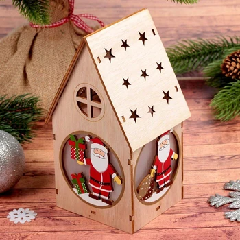 

Illuminated decor "House with a gift"