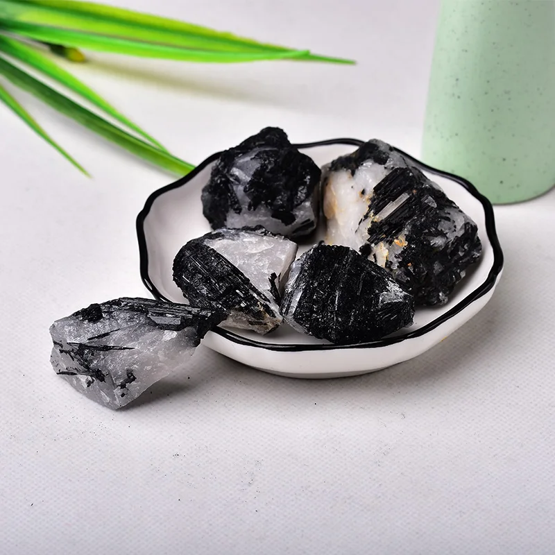 1PC Natural Black Tourmaline Crystal Natural Quartz Raw Crystals Reiki Mineral Specimen Energy Healing Stone For