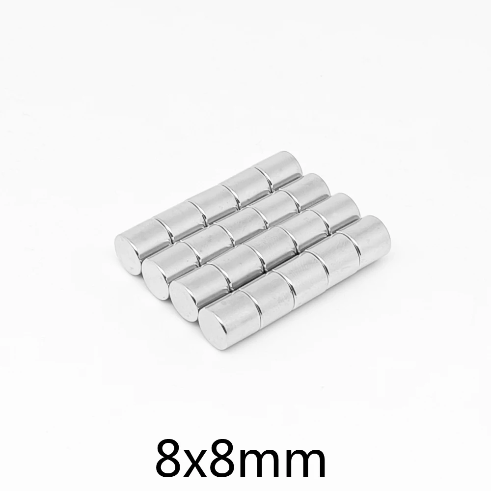 5~150PCS 8×8 Search Minor Diameter Magnet 8mm x 8mm Bulk Small Round Magnets strong 8x8mm Neodymium Magnets Disc 8*8 Circular 8