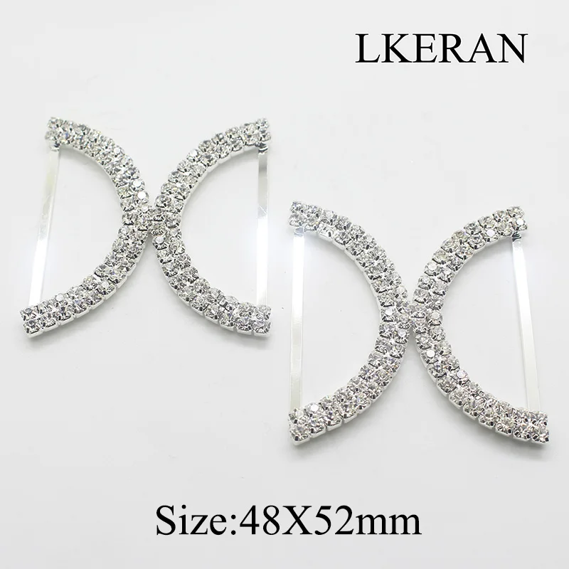 LKERAN 48x52 мм &quotH" в форме горного хрусталя пряжки 5 шт./лот свадебное украшение для