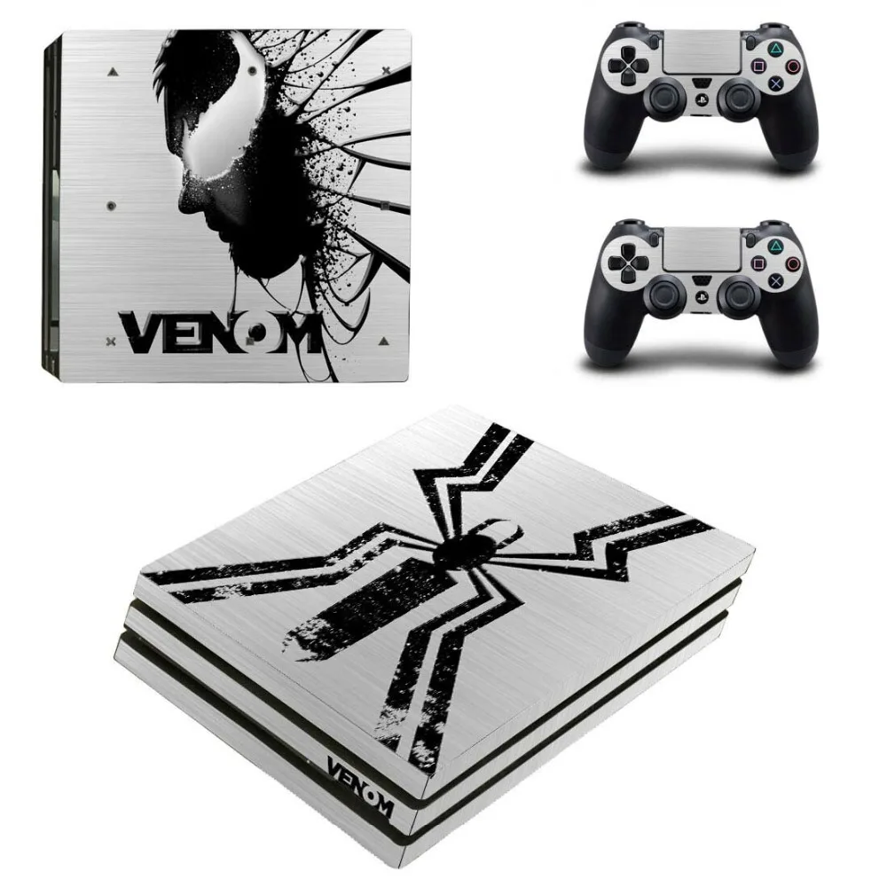Venom PS4 Pro кожи виниловая наклейка, стикер для sony Playstation 4 Pro консоли и 2 контроллеры PS4 Pro игровые аксессуары