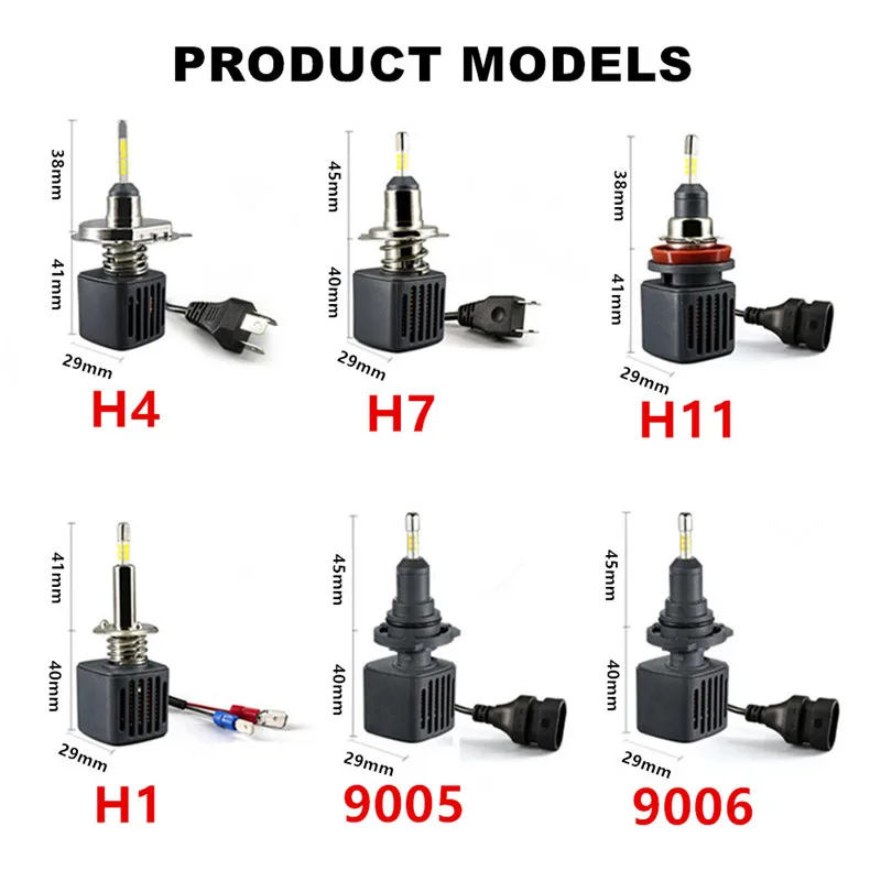 С 4-х сторон SAMSUNG чипы мини H4 светодиодный H7 10000LM D2S H1 H9 H11 9005 D3S 9006 HB4 D1S автомобильные головные фары лампы 6500 к Противотуманные фары 12V