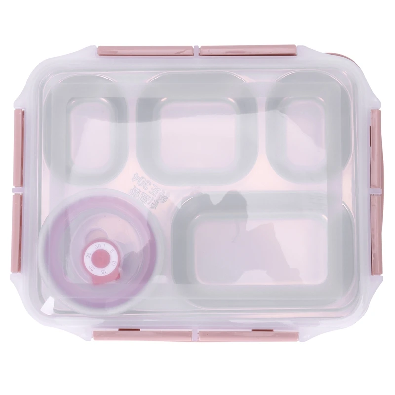 Bento Box из нержавеющей стали Герметичный стул коробка суп миска-контейнер розовая школьная посуда
