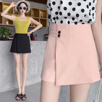 

2020 New Style Short Skirt Students Versatile A- line Skirt Loose Pants Skirt Women's High-waisted Slimming Pantskirt