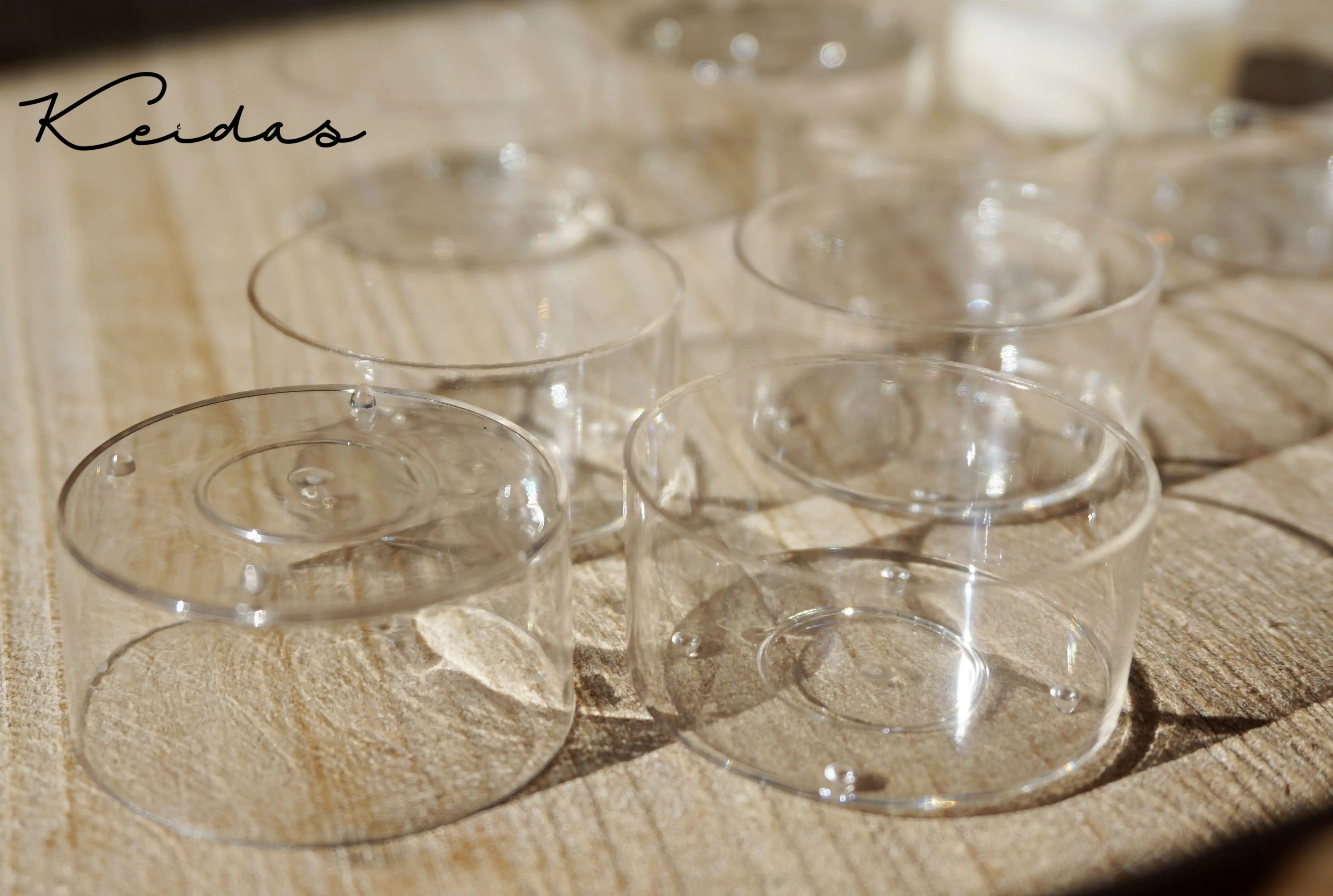 Wholesale 20pcs T16 Transparent Round Shape Plastic Candle Containers for praying DIY Candle Making