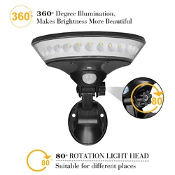 Freewing – applique murale LED solaire avec capteur à Induction PIR, 400lux, imperméable, éclairage nocturne, idéal pour un jardin, une cour, une route ou une clôture 