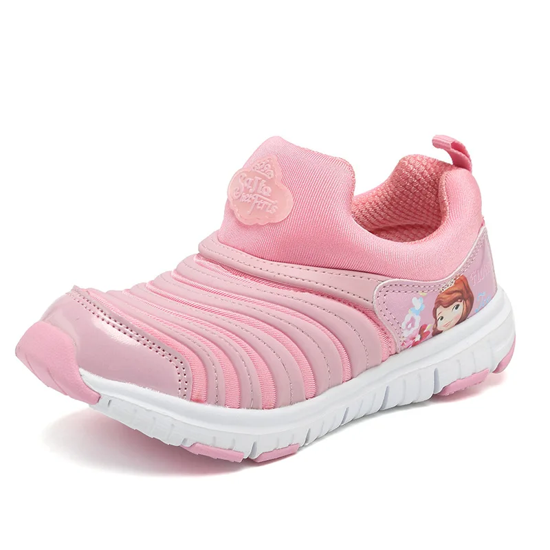 12SH158-Pink Кроссовки для мальчиков и девочек с изображением Человека-паука, Софии, Железного человека; коллекция года; сезон весна-осень; обувь для детей; обувь для маленьких девочек; обувь для бега - Цвет: 12SH158-Pink